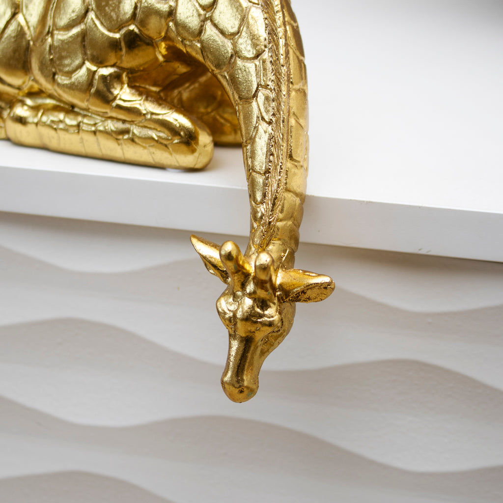 Gold Laying Giraffe Shelf Ornament