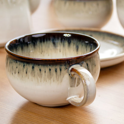 Gothic Reactive Glaze Cup & Saucer