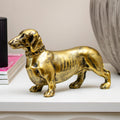 Antique Gold Sausage Dog Ornament