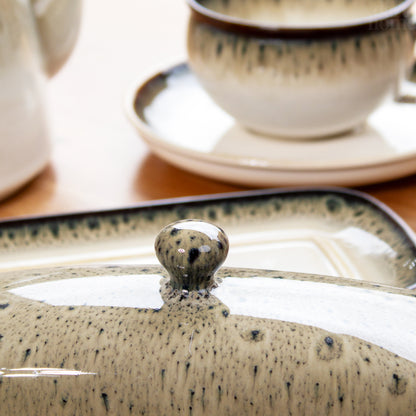 Gothic Reactive Glaze Butter Dish