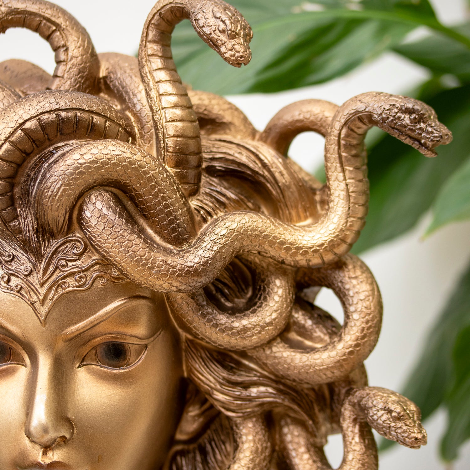 Antique Gold Medusa Bust Ornament