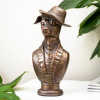 Bronze Dapper Dog Bust Statue