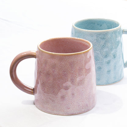 Set Of 2 His & Her Reactive Glaze Mugs 450ml