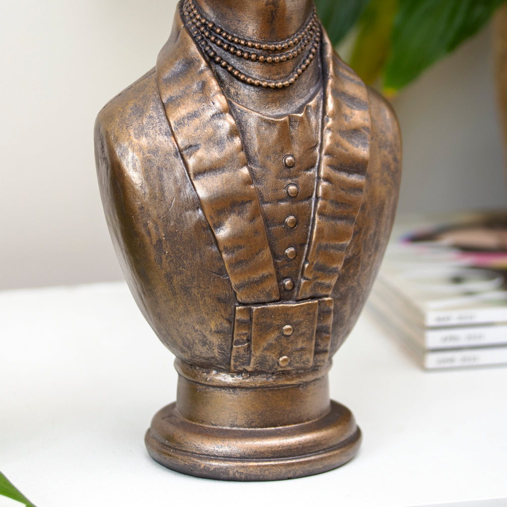 Bronze Dapper Dog Bust Statue