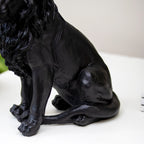 Black Lion With Gold Crown Ornament