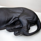 Black Lioness Ornament With Gold Crown