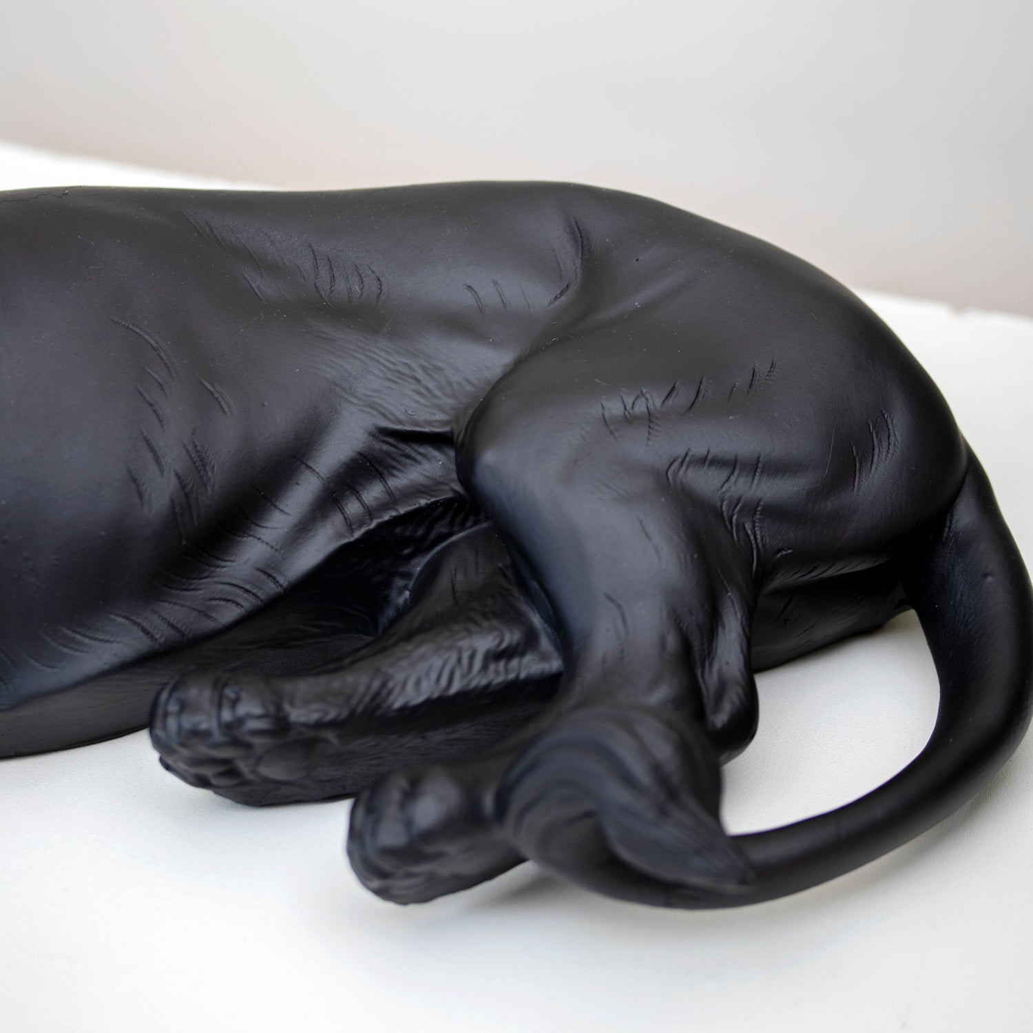 Black Lioness Ornament With Gold Crown