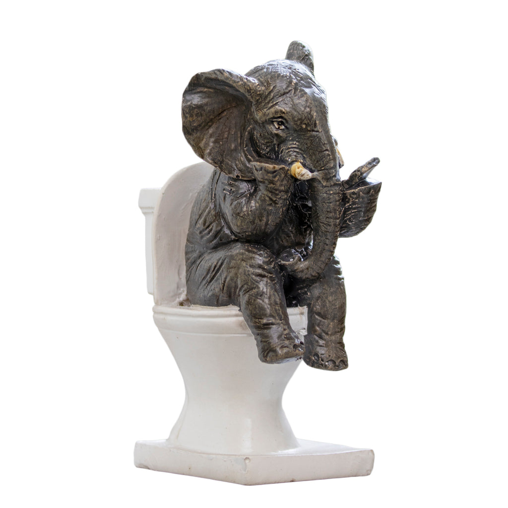Elephant On The Loo Ornament