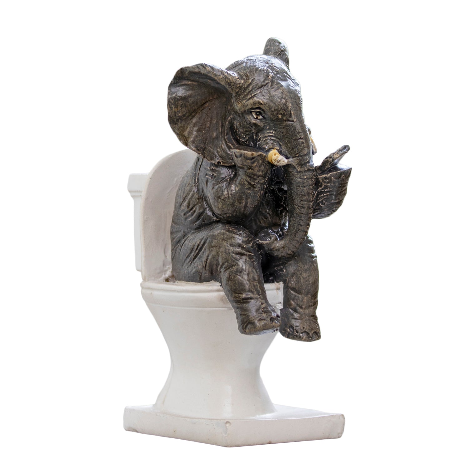 Elephant On The Loo Ornament