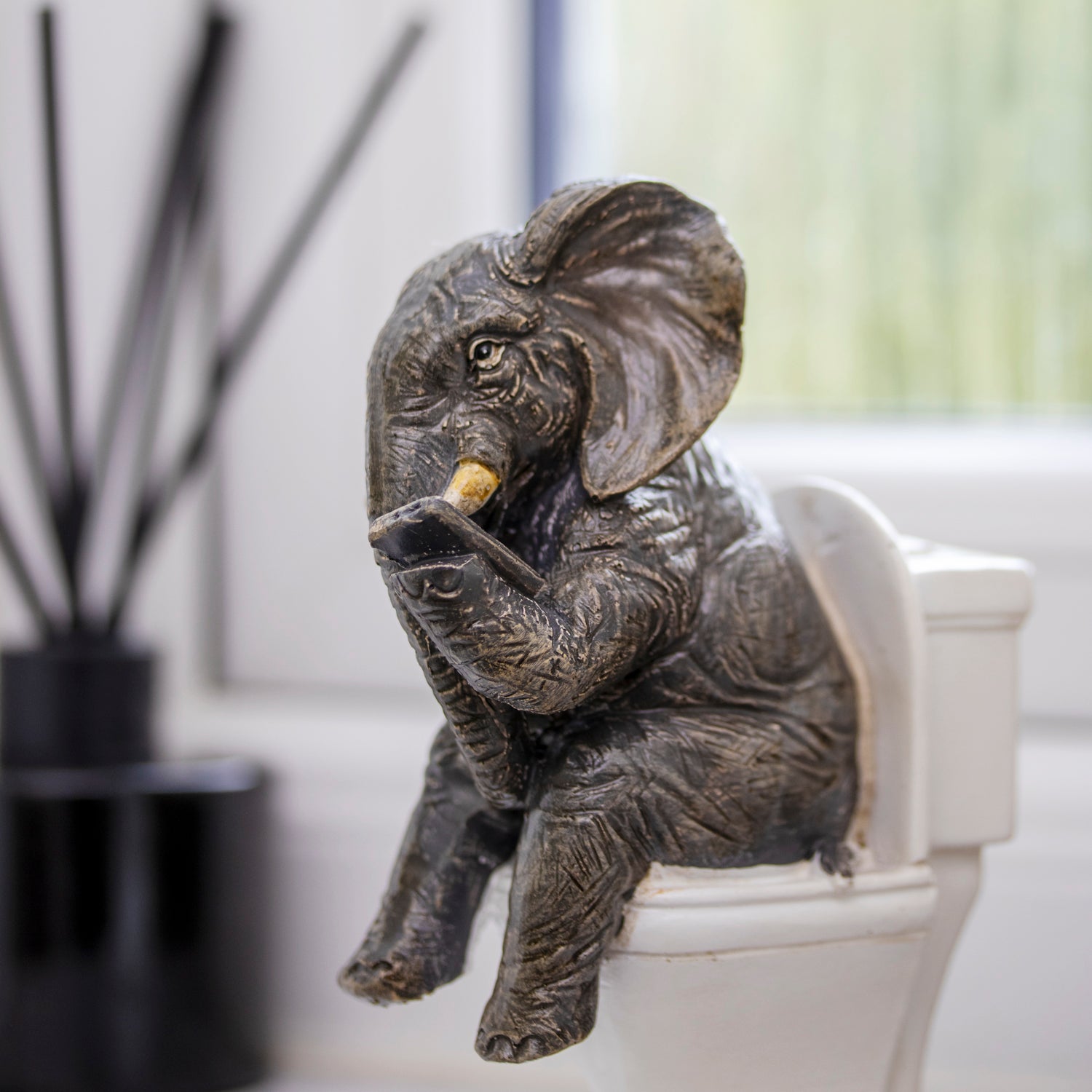Elephant On The Loo Ornament
