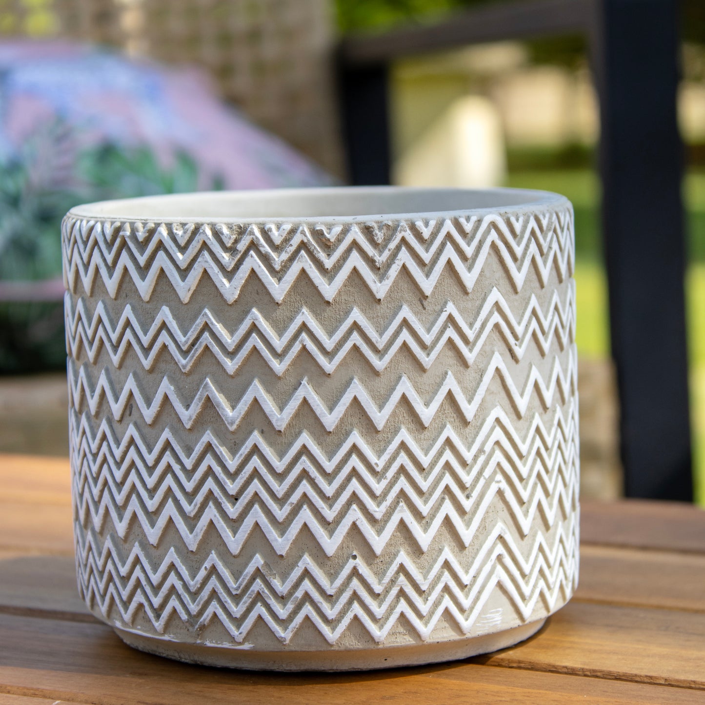 Cement Double Wick Citronella Candle Pot