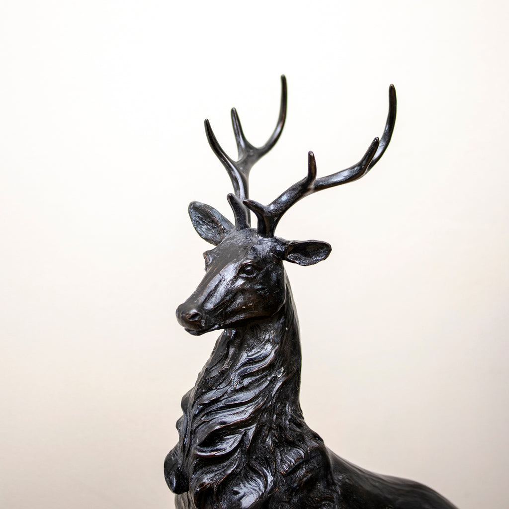 Bronze Stag Statue On Plinth