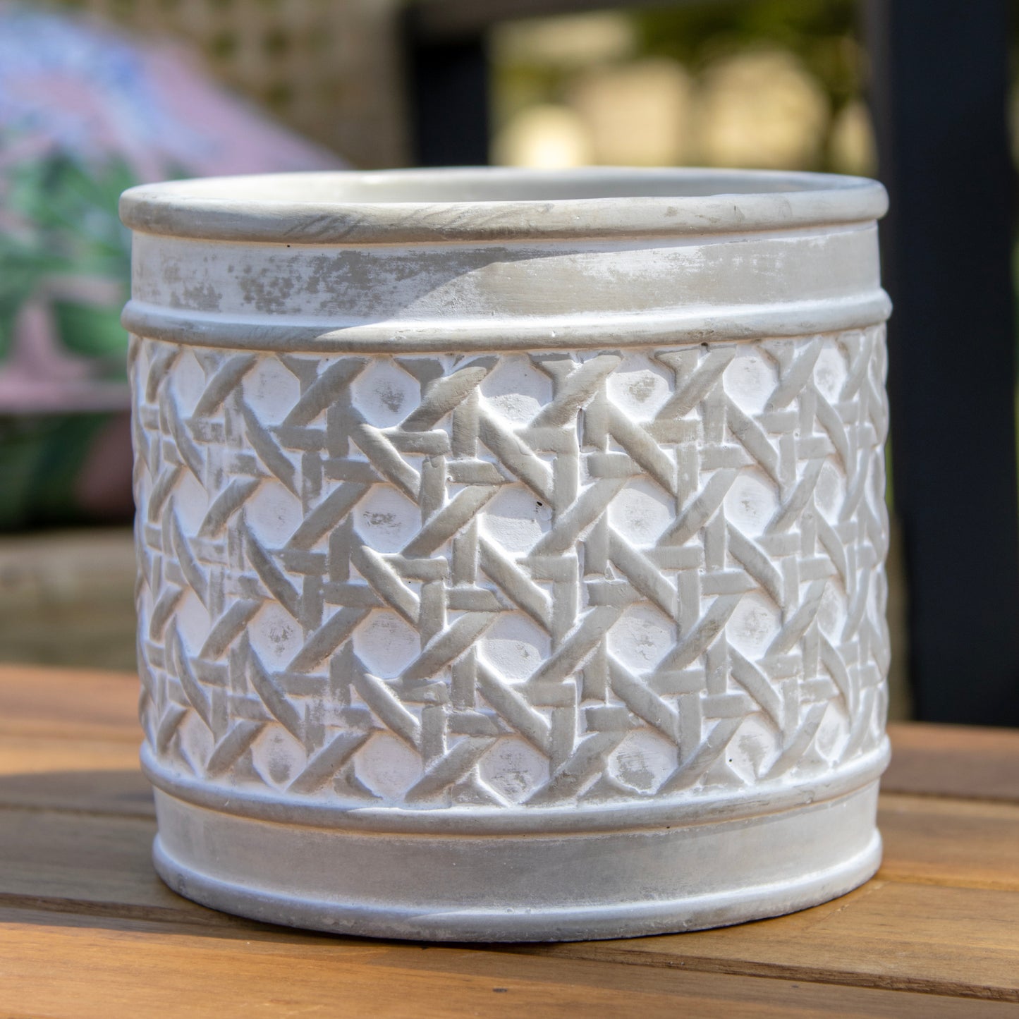 Cement Double Wick Citronella Candle Pot