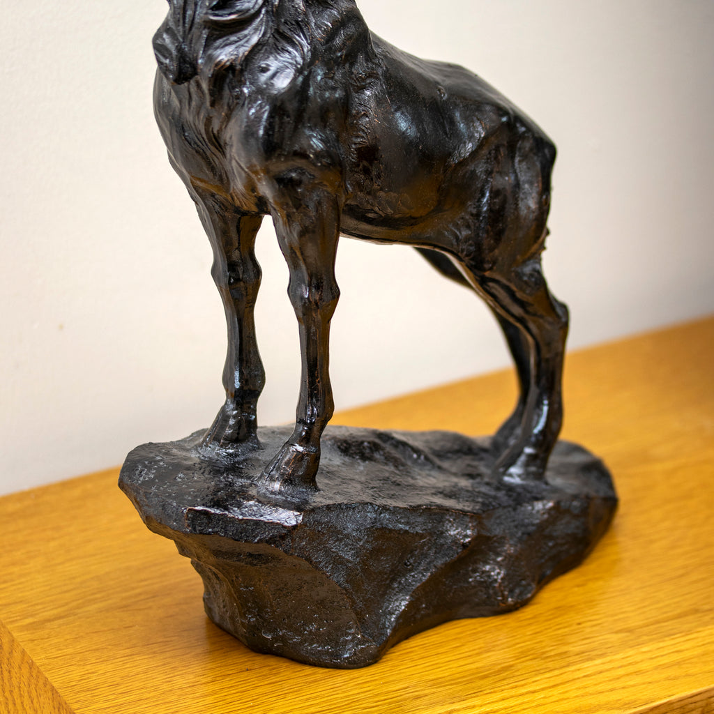 Bronze Stag Statue On Plinth