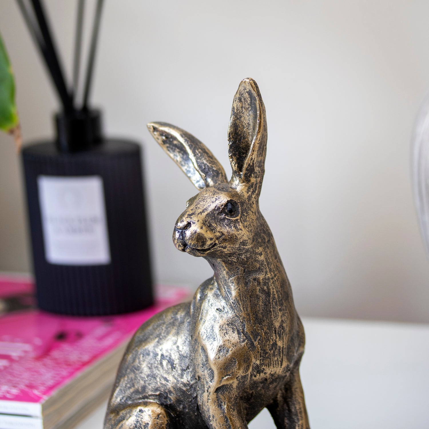 Gold Sitting March Hare Ornament