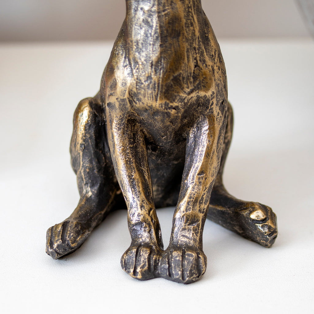 Gold Sitting March Hare Ornament