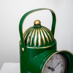 Green Railway Lamp Mantel Clock