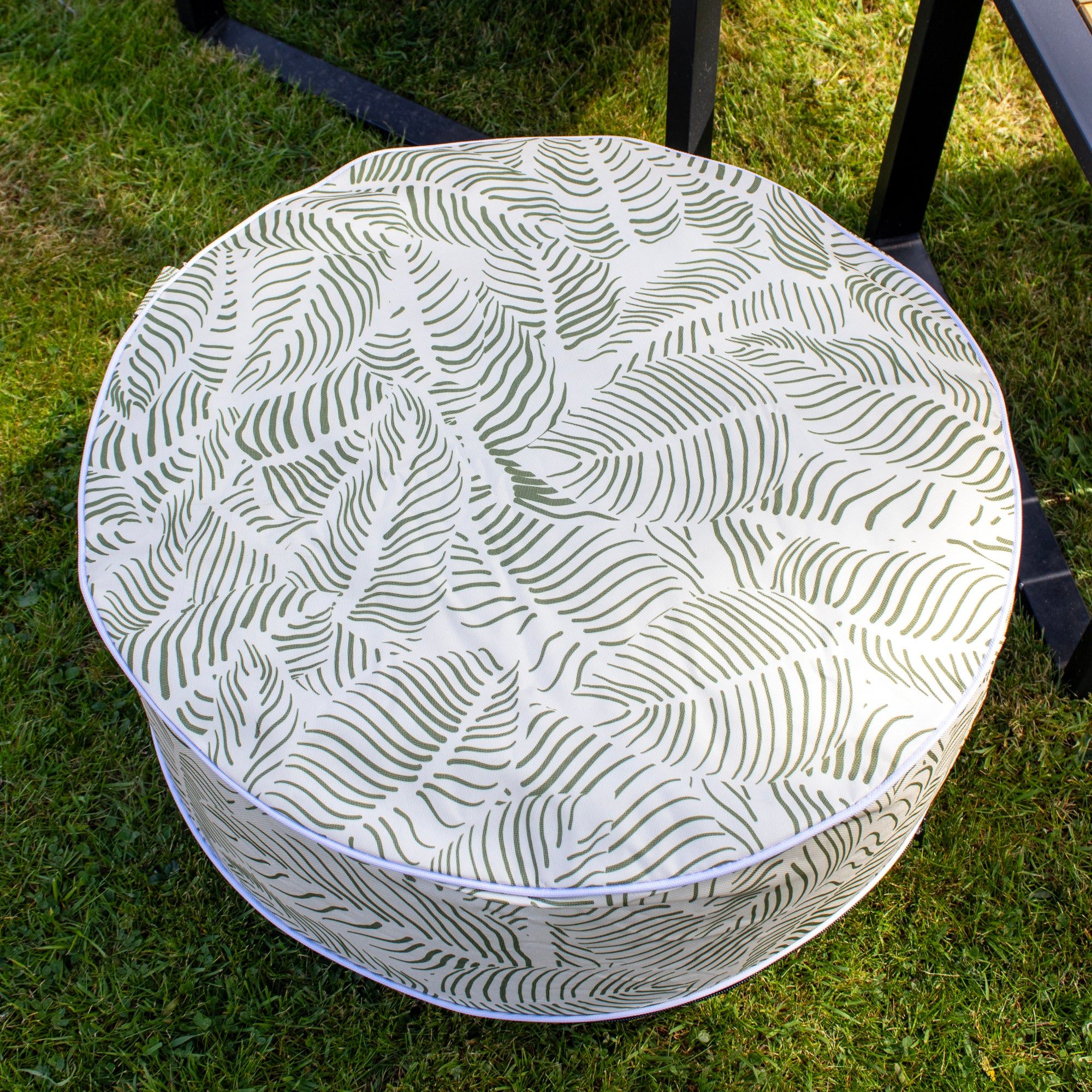 Palm Leaf Outdoor Inflatable Pouffe