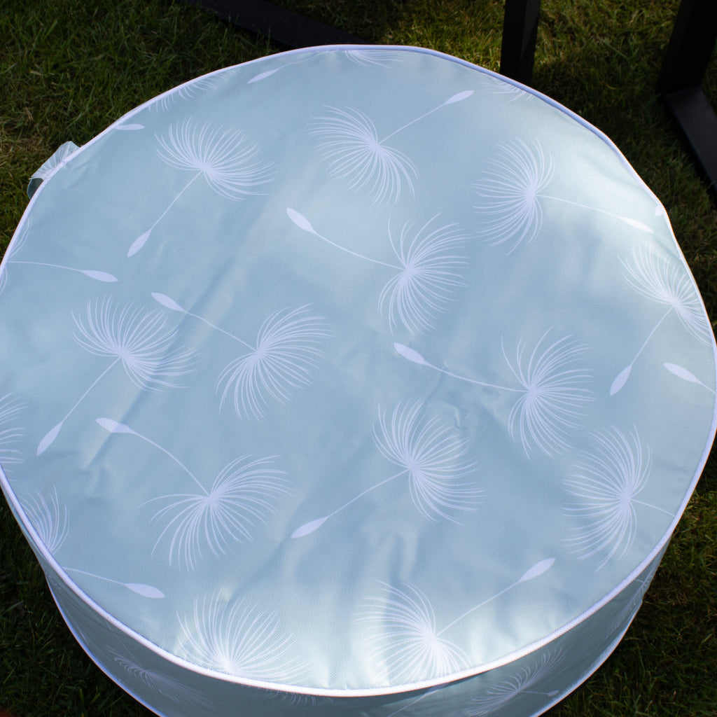 Blue Dandelion Outdoor Inflatable Pouffe