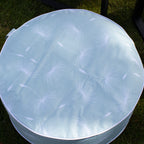 Blue Dandelion Outdoor Inflatable Pouffe