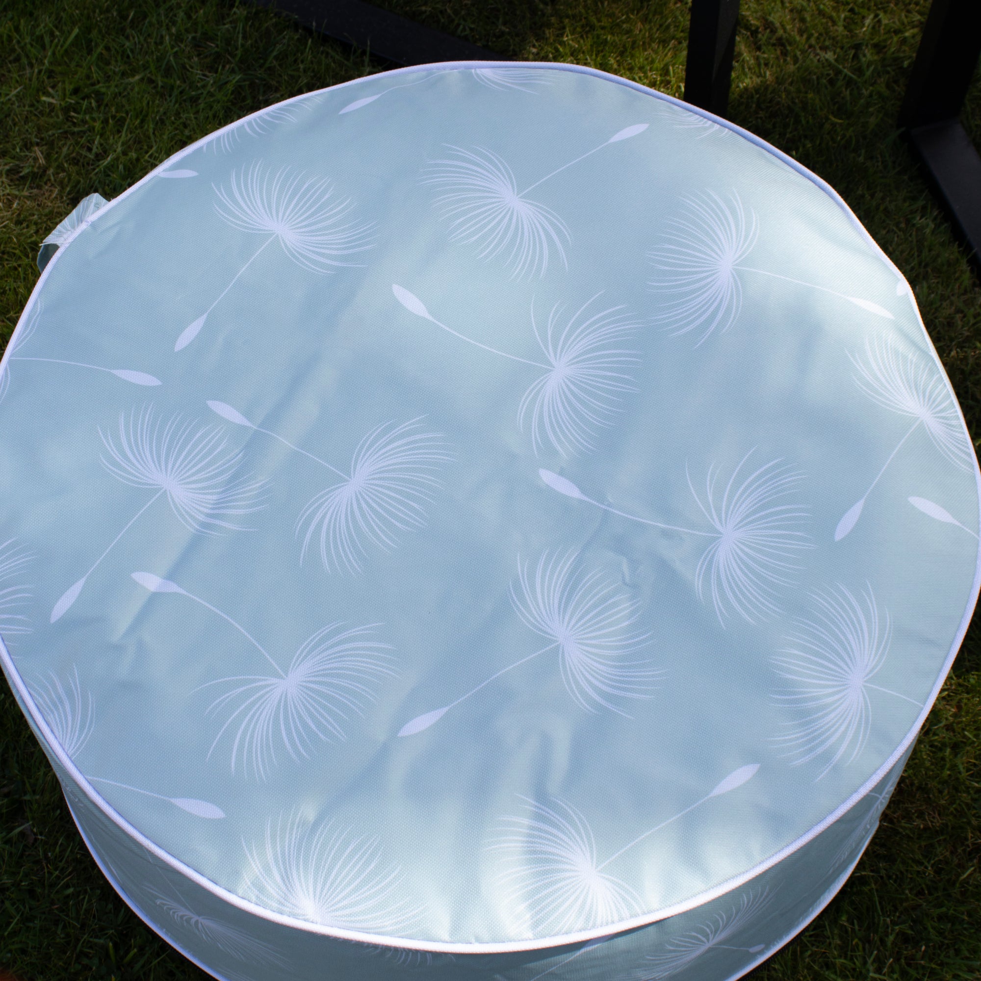 Blue Dandelion Outdoor Inflatable Pouffe