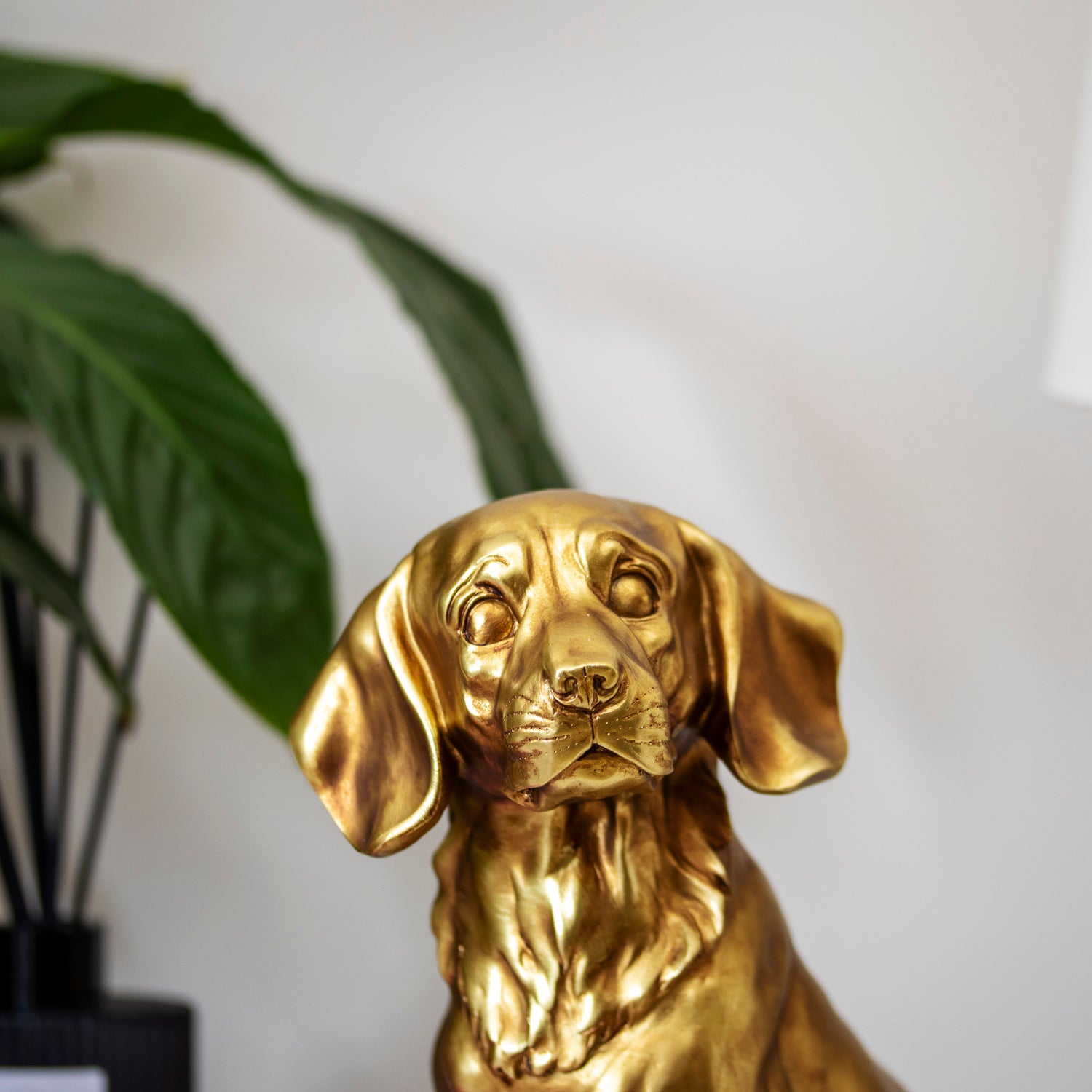 Golden Sitting Beagle Dog Ornament