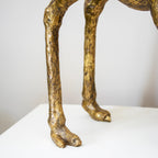 Gold Ostrich Head In Sand Ornament