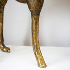 Gold Ostrich Head In Sand Ornament