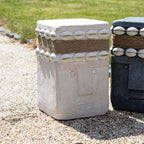 Set Of 2 Tribal Head Garden Statues