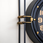 Black Industrial Wall Clock