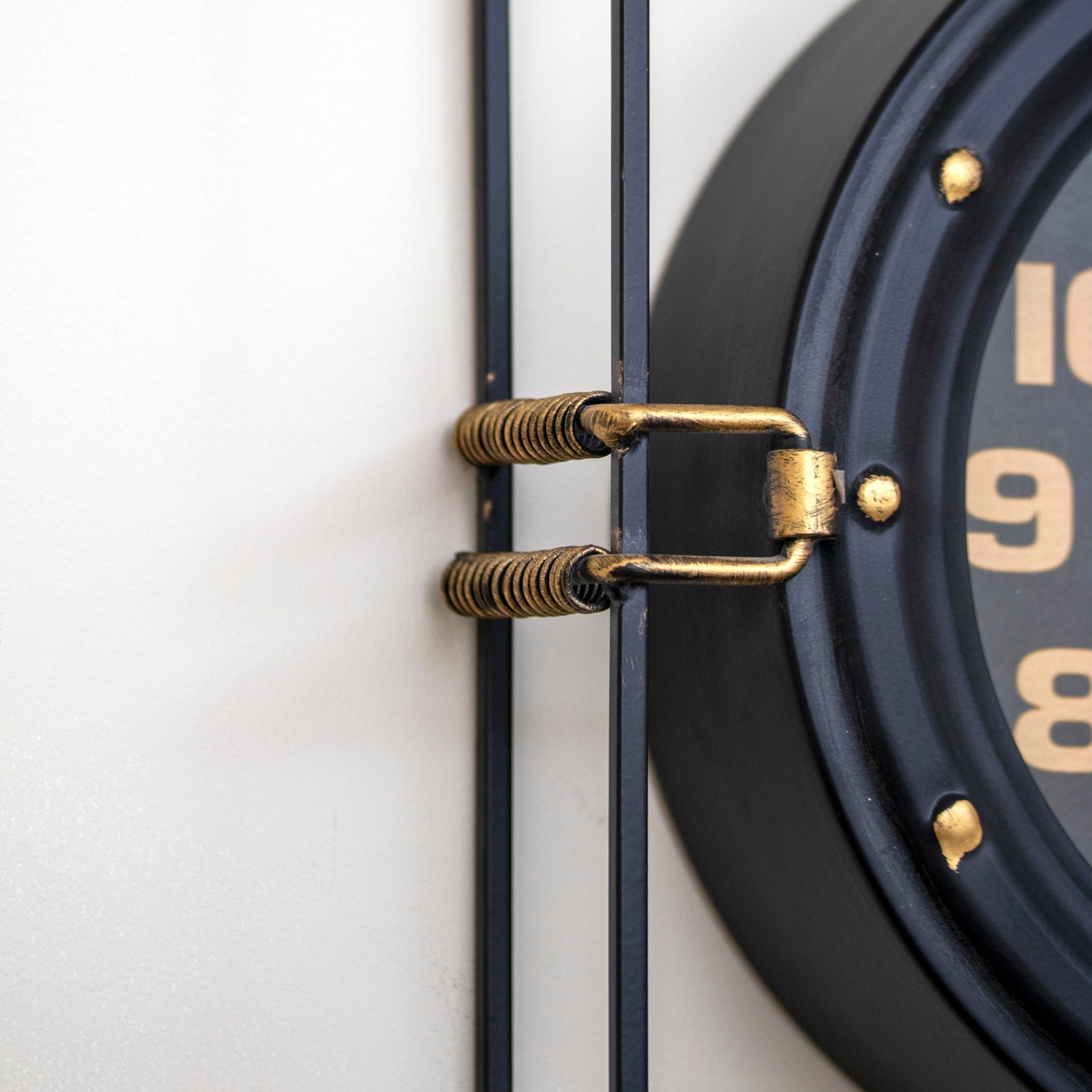 Black Industrial Wall Clock
