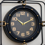 Black Industrial Wall Clock