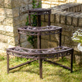 Cast Iron Scroll Corner Plant Stand