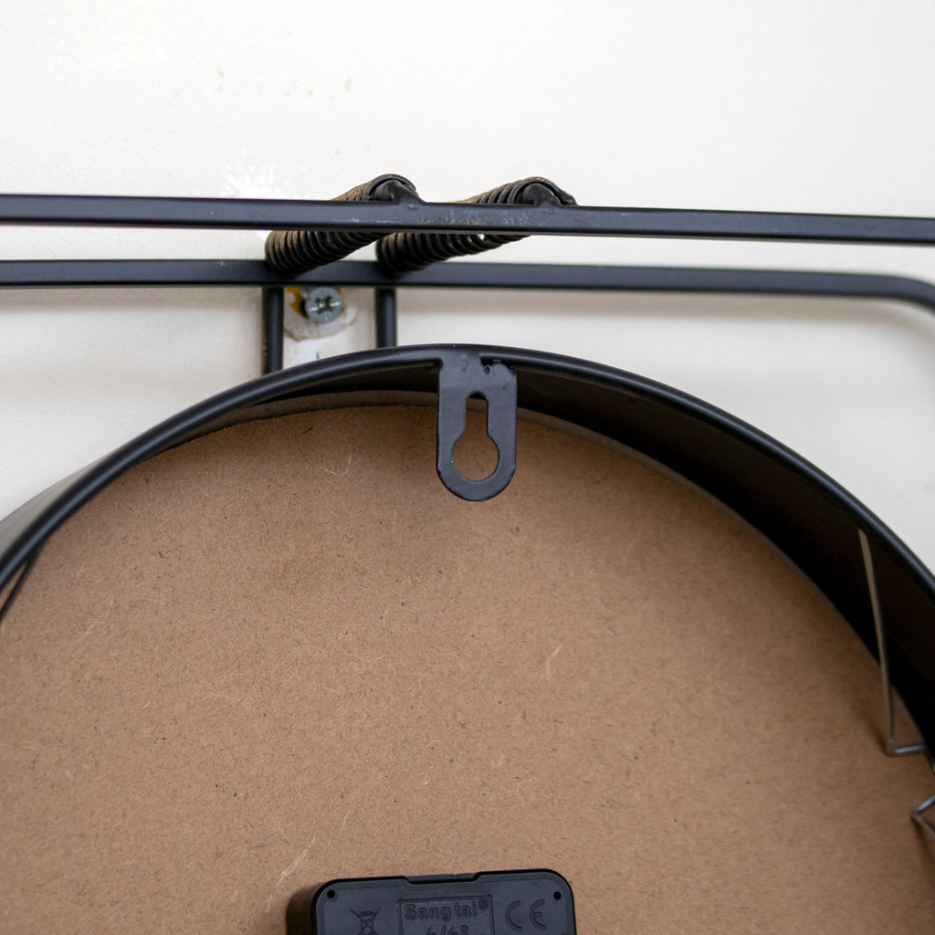 Black Industrial Wall Clock