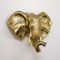Antique Gold Elephant Head Wall Sculpture