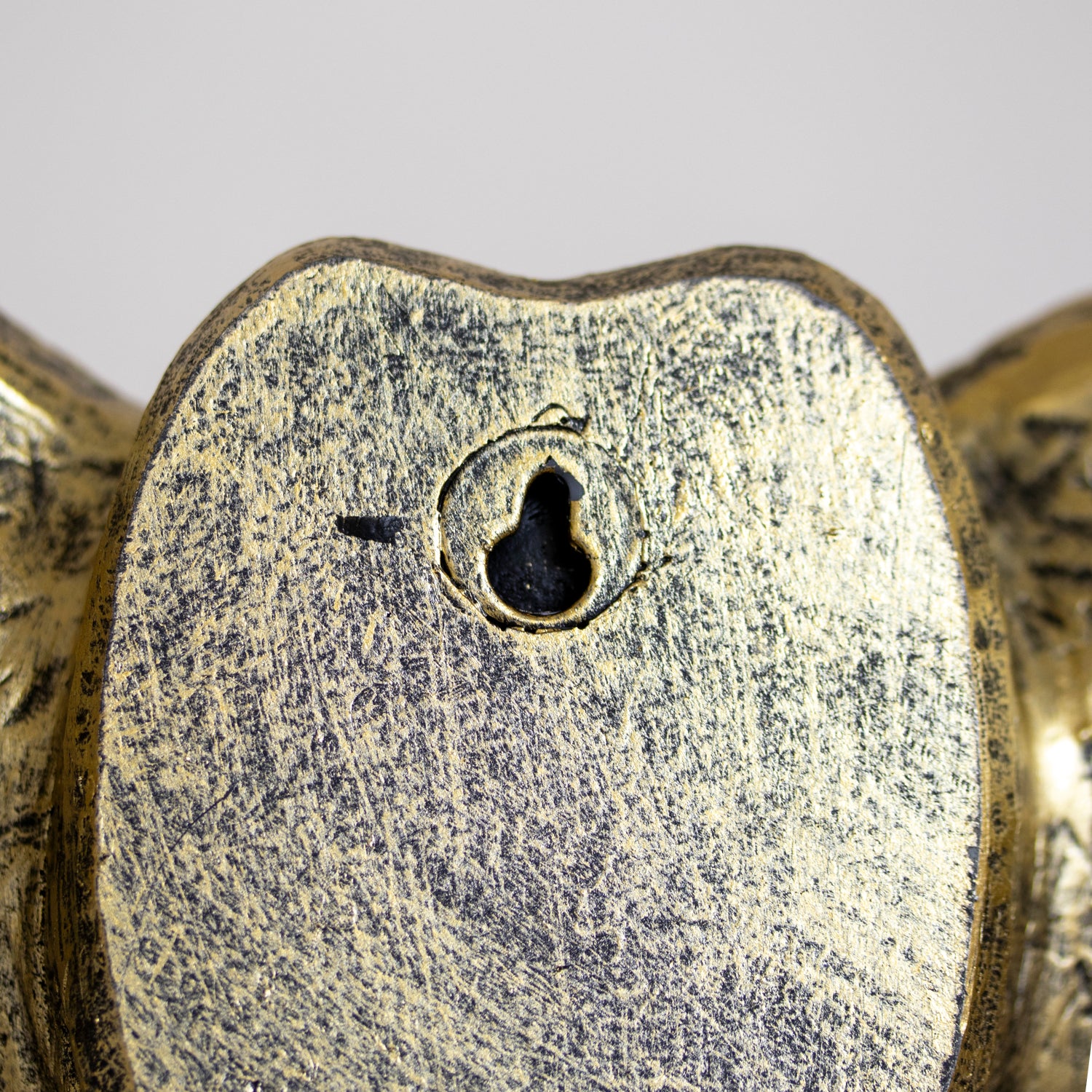Antique Gold Elephant Head Wall Sculpture