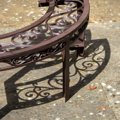 Cast Iron Scroll Corner Plant Stand