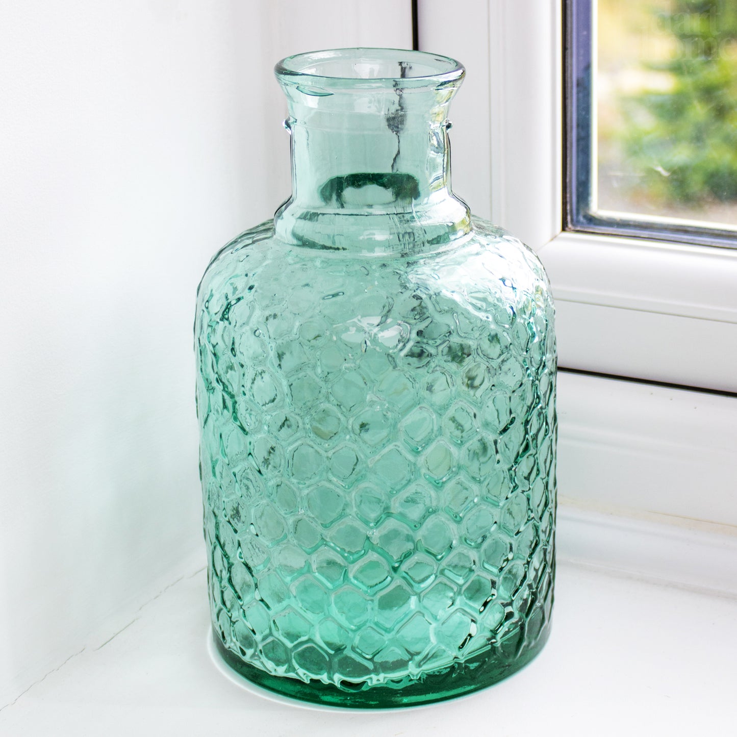 Recycled Glass Honeycomb Bottle Vase