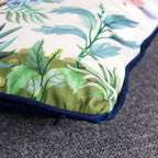 White Oriental Peacock Cushion
