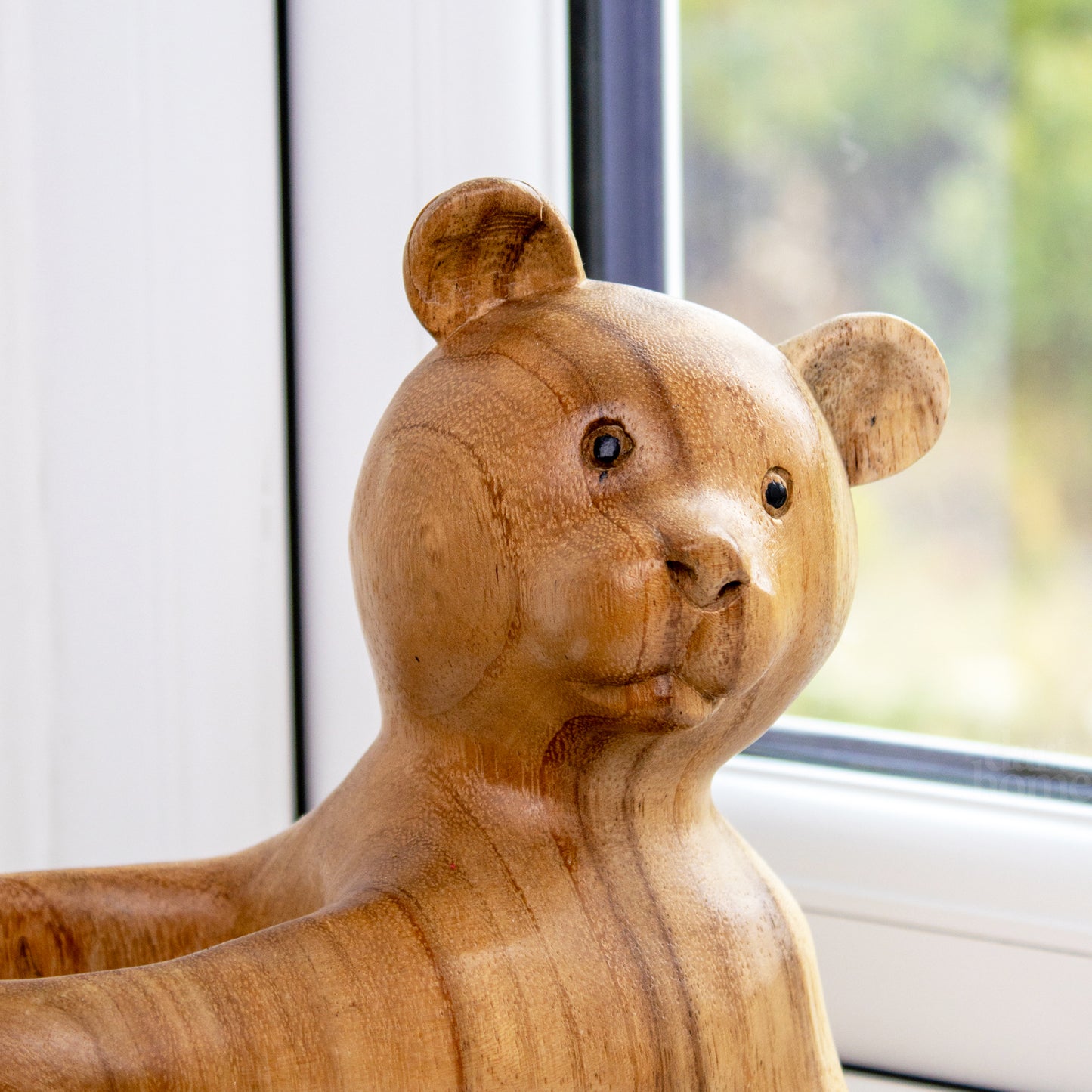 Wooden Teddy Bear Wine Bottle Holder