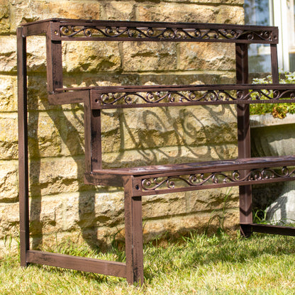 Cast Iron Scroll Rectangle Plant Stand
