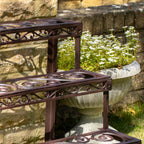 Cast Iron Scroll Rectangle Plant Stand