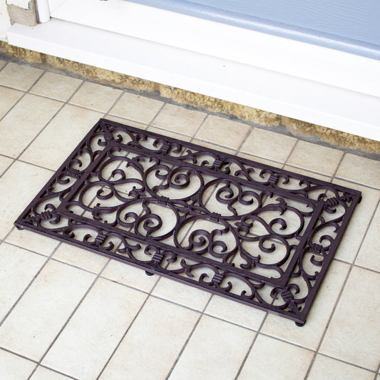 Rectangle Scroll Cast Iron Doormat