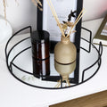 Black Round Mirror Tray 33x33cm