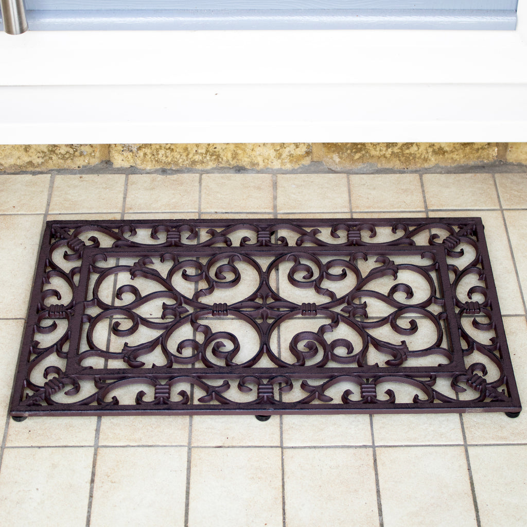 Rectangle Scroll Cast Iron Doormat