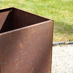 Square Rusted Corten Steel Planter