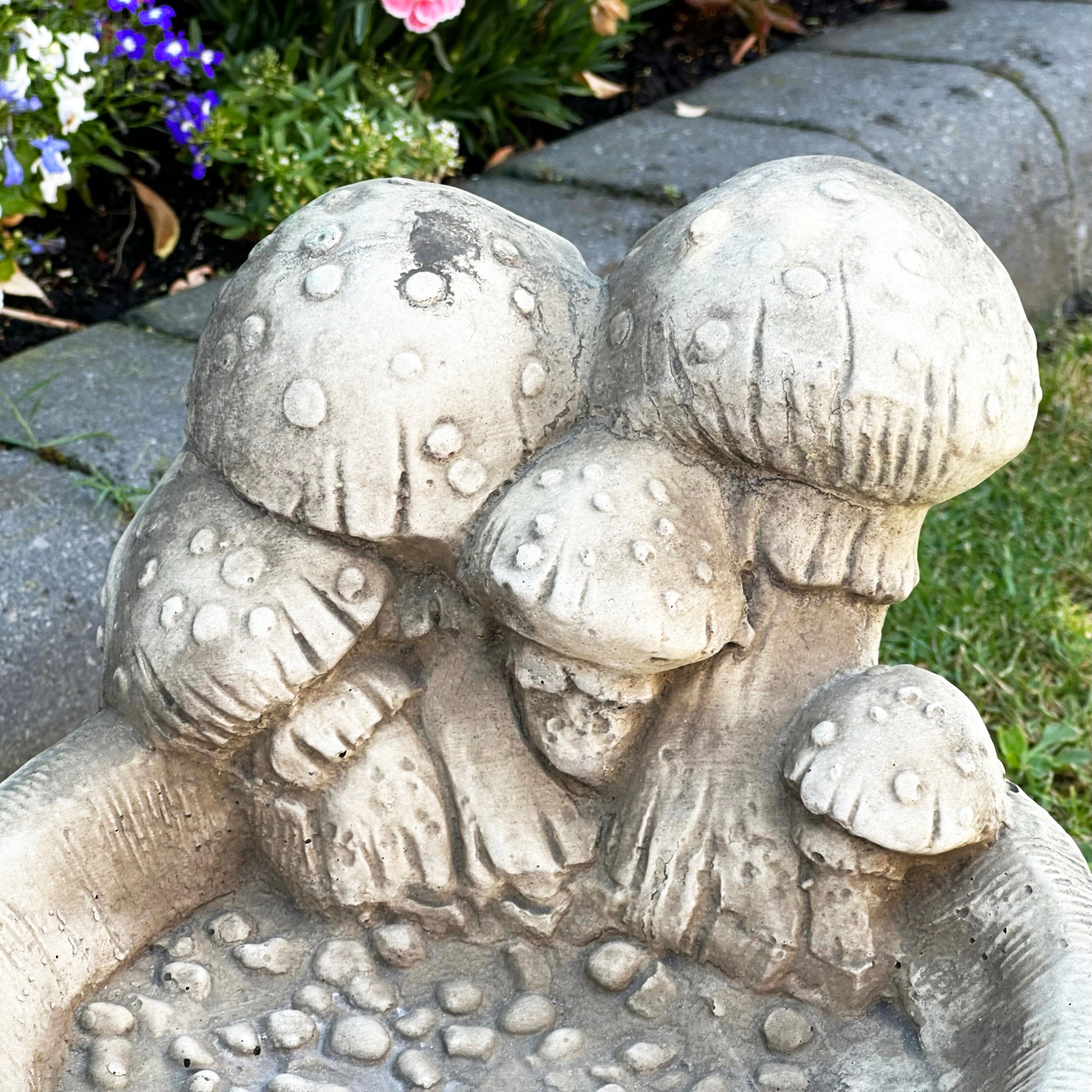 Stone Mushroom Bird Bath