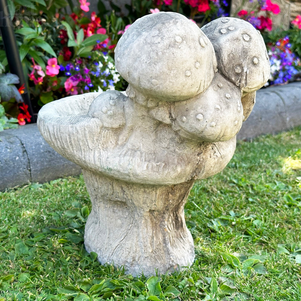 Stone Mushroom Bird Bath