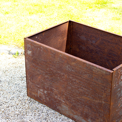 Rectangle Rusted Corten Steel Planter
