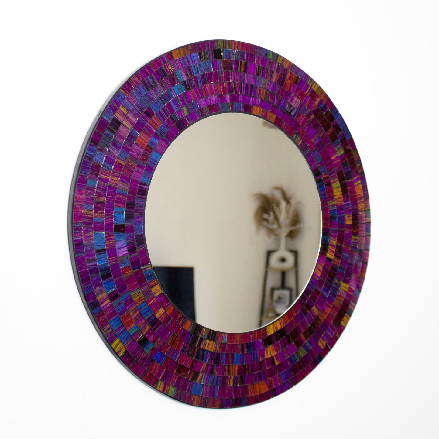 Purple Mosaic Wall Mirror